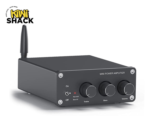 100W Bluetooth 5.0 Stereo Amplifier - Compact Hi-Fi Power Amp | 2-Channel for Bookshelf, Desktop & Computer Speakers