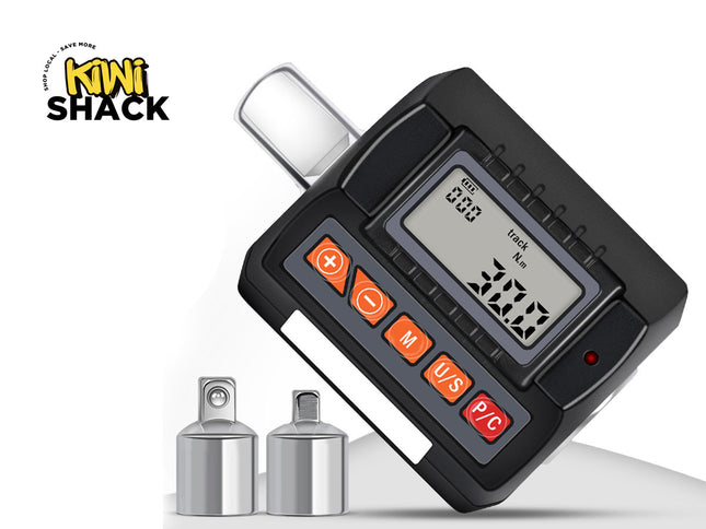 Digital device with a screen and buttons on a white background, featuring the Kiwi Shack logo.