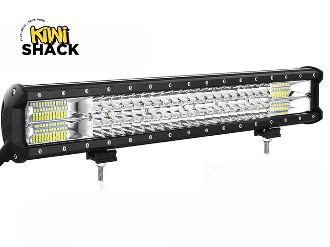 LED light bar with Kiwi Shack logo on a white background