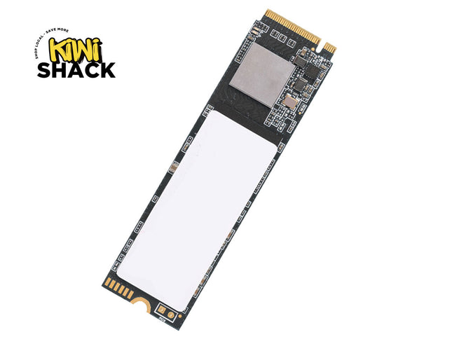 Solid-state drive with Kiwi Shack logo on a white background