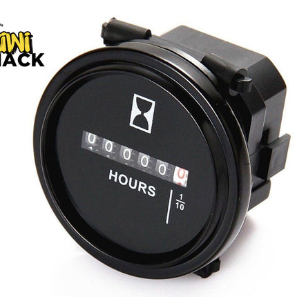 Hour meter with 'Kiwi Shack' branding on a white background