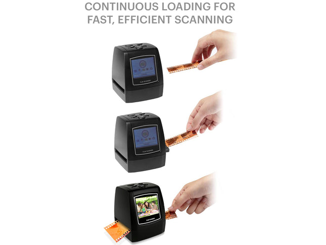35mm Film & Slide Scanner - Digitize Negatives to Digital Photos | Standalone with 2.4" LCD, 5MP Resolution, Saves to SD Card