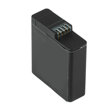 Black battery pack with connectors on a white background