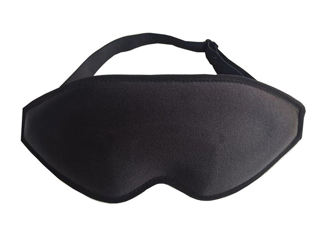 Black sleep mask on a white background
