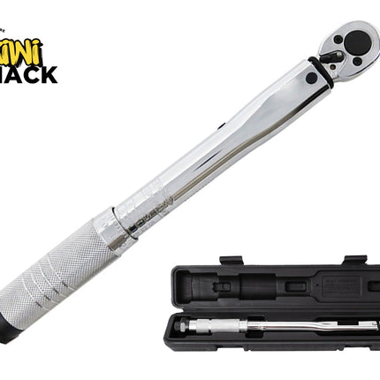 Torque wrench with black case on a white background, featuring Kiwi Shack logo.