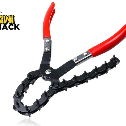 Black and red pliers with 'Kiwi Shack' logo on a white background