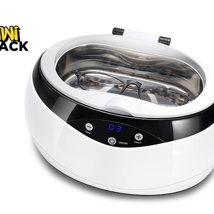 Ultrasonic cleaner with digital display on a white background, branded as Kiwi Shack.