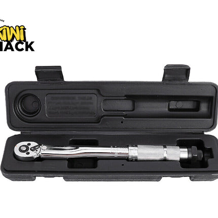 Torque wrench in a black case with 'Kiwi Shack' branding on a white background
