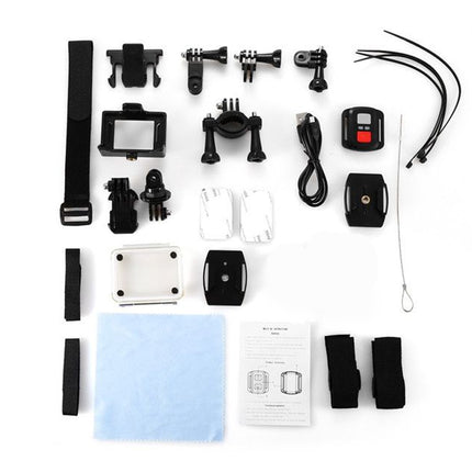 Collection of camera accessories on a white background