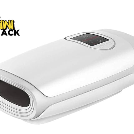 White electronic device with digital display on a white background, featuring the Kiwi Shack logo.