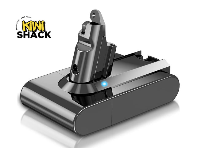 Vacuum cleaner head with Kiwi Shack logo on a white background