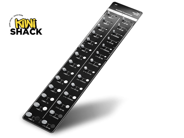 Black electronic panel with buttons and labels on a white background, featuring the Kiwi Shack logo.
