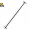 A polished chrome metal bar, likely a cocktail mixing tool or bar accessory, shown diagonally on a white background with the Kiwi Shack logo in the top-left corner.