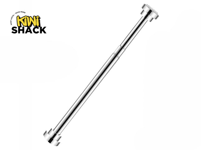 A polished chrome metal bar, likely a cocktail mixing tool or bar accessory, shown diagonally on a white background with the Kiwi Shack logo in the top-left corner.