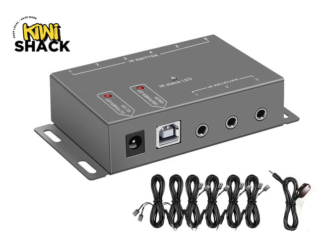 Electronic component with cables on a white background, featuring the Kiwi Shack logo.