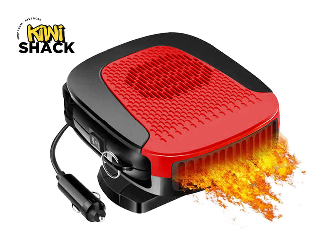 Red and black car grill cleaner with flames on a white background, featuring the Kiwi Shack brand.