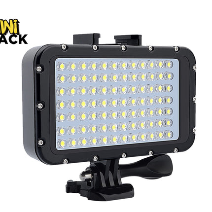 Waterproof Camera Fill Light Underwater 50m - AquaGlow | 84 LED Rechargeable Video Lamp, 5000LM, 4 Modes, 180° Rotate Action Cam Accessory