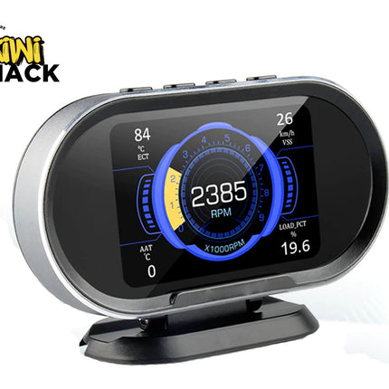 Digital display with RPM reading on a white background, branded as Kiwi Shack.