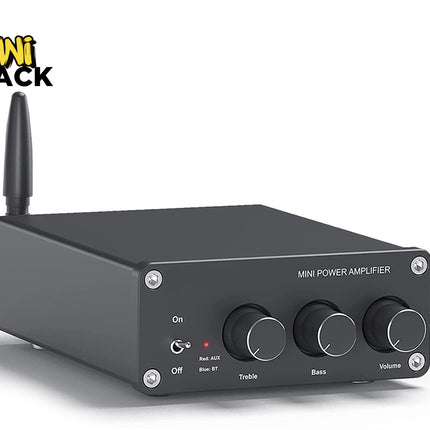 100W Bluetooth 5.0 Stereo Amplifier - Compact Hi-Fi Power Amp | 2-Channel for Bookshelf, Desktop & Computer Speakers