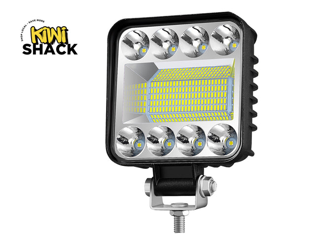 LED work light with visible brand 'Kiwi Shack' on a white background