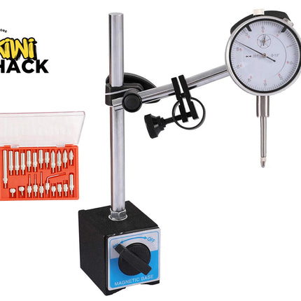 Measurement tool set with gauge and accessories on a white background, featuring the Kiwi Shack brand.