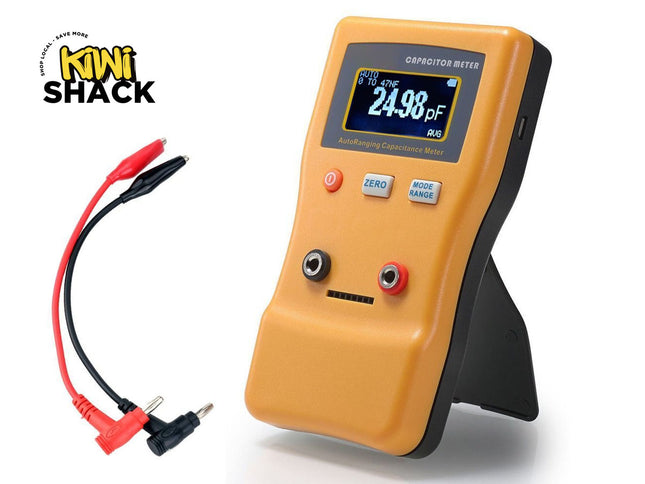 Digital thermometer with probes on a white background, branded as KIWI SHACK.