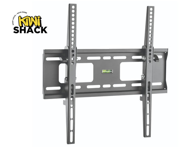 TV wall mount with Kiwi Shack logo on a white background
