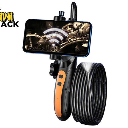 Kiwi Shack inspection camera with smartphone displaying camera view on a white background