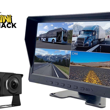 Monitor with camera and multiple screen views on a white background, featuring Kiwi Shack logo.