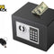 Kiwi Shack electronic security deposit box safe with digital keypad, cash drop slot, and override keys.