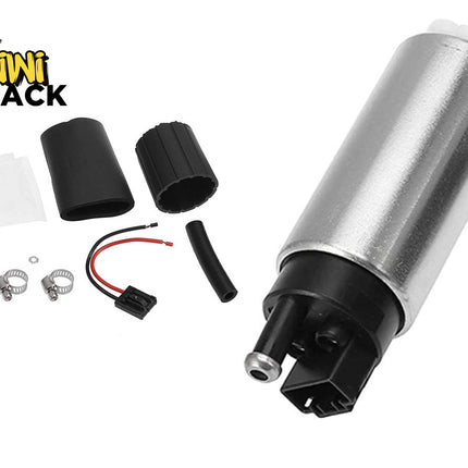 Fuel pump assembly with connectors and parts on a white background, branded 'Kiwi Shack'.