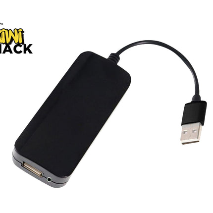 Black USB device with cable on a white background, branded 'Kiwi Shack'.