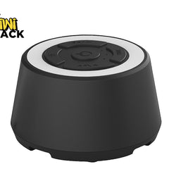 Black and white speaker with 'Kiwi Shack' logo on a white background