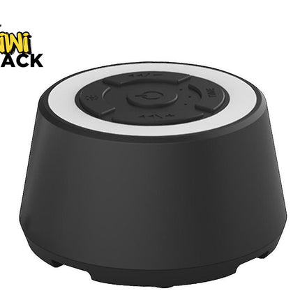 Black and white speaker with 'Kiwi Shack' logo on a white background