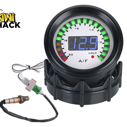 Digital gauge with wiring on a white background, branded 'Kiwi Shack'.