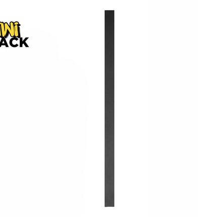 Kiwi Shack vertical black hardware trim strip and edge protection profile.