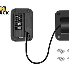 Black electronic device with wiring and screws on a white background, featuring Kiwi Shack logo.