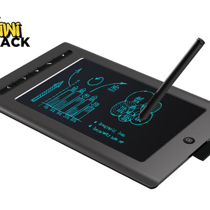 Digital drawing tablet with stylus on a white background, branded 'Kiwi Shack'.