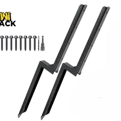 Kiwi Shack heavy-duty black textured steel specialty mounting brackets and hardware kit.