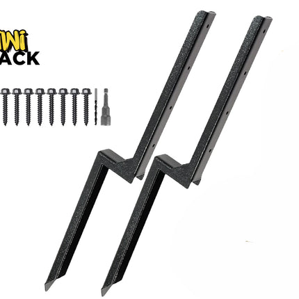 Kiwi Shack heavy-duty black textured steel specialty mounting brackets and hardware kit.
