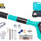 Kiwi Shack heavy-duty manual nail gun fastener tool set with protective gear, replacement springs, drive pins, and storage case.