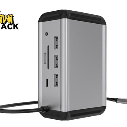 Multifunctional device with multiple ports and a cable on a white background, branded as Kiwi Shack.