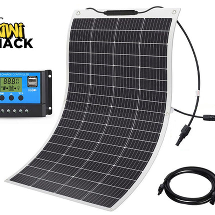 200W Flexible Solar Panel Kit - High-Efficiency Monocrystalline Cells | with 50A PWM Controller & Cables for RV, Boat, Camping