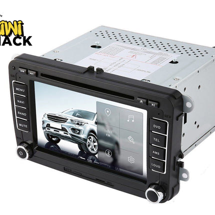 Car multimedia player with screen displaying a car image, branded as Kiwi Shack.