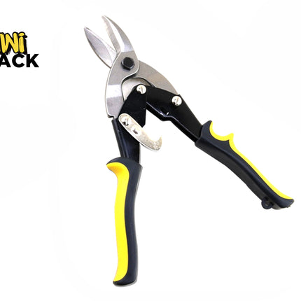 Mini shears pruning tool with black and yellow handles and silver metal blades, shown on a white background with the Mini Shack logo in the top left corner.