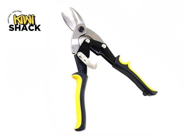Mini shears pruning tool with black and yellow handles and silver metal blades, shown on a white background with the Mini Shack logo in the top left corner.
