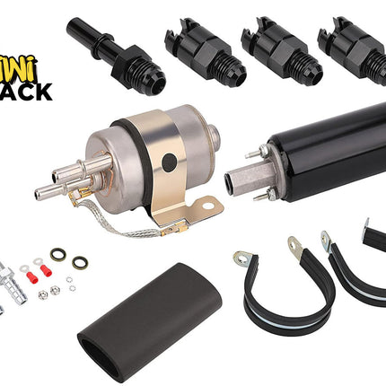 Mechanical parts and components on a white background with Kiwi Shack logo.