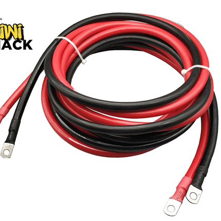 Coiled red and black wire with terminals on a white background, branded 'Kiwi Shack'.