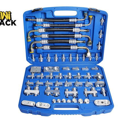 Blue tool case with automotive tools and Kiwi Shack logo on a white background