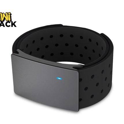 Black dog muzzle with blue light on a white background, featuring Kiwi Shack logo.